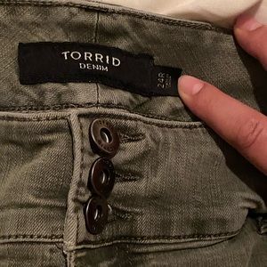Torrid jeggings olive green